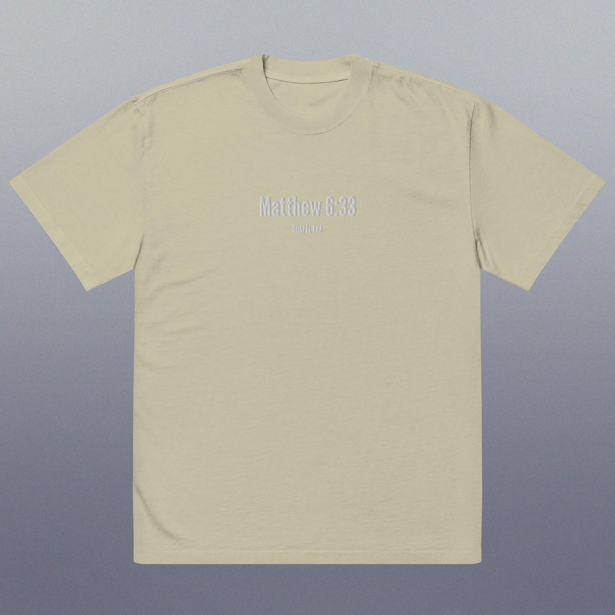 "Matthew 6:33" Oversized Faded T-Shirt