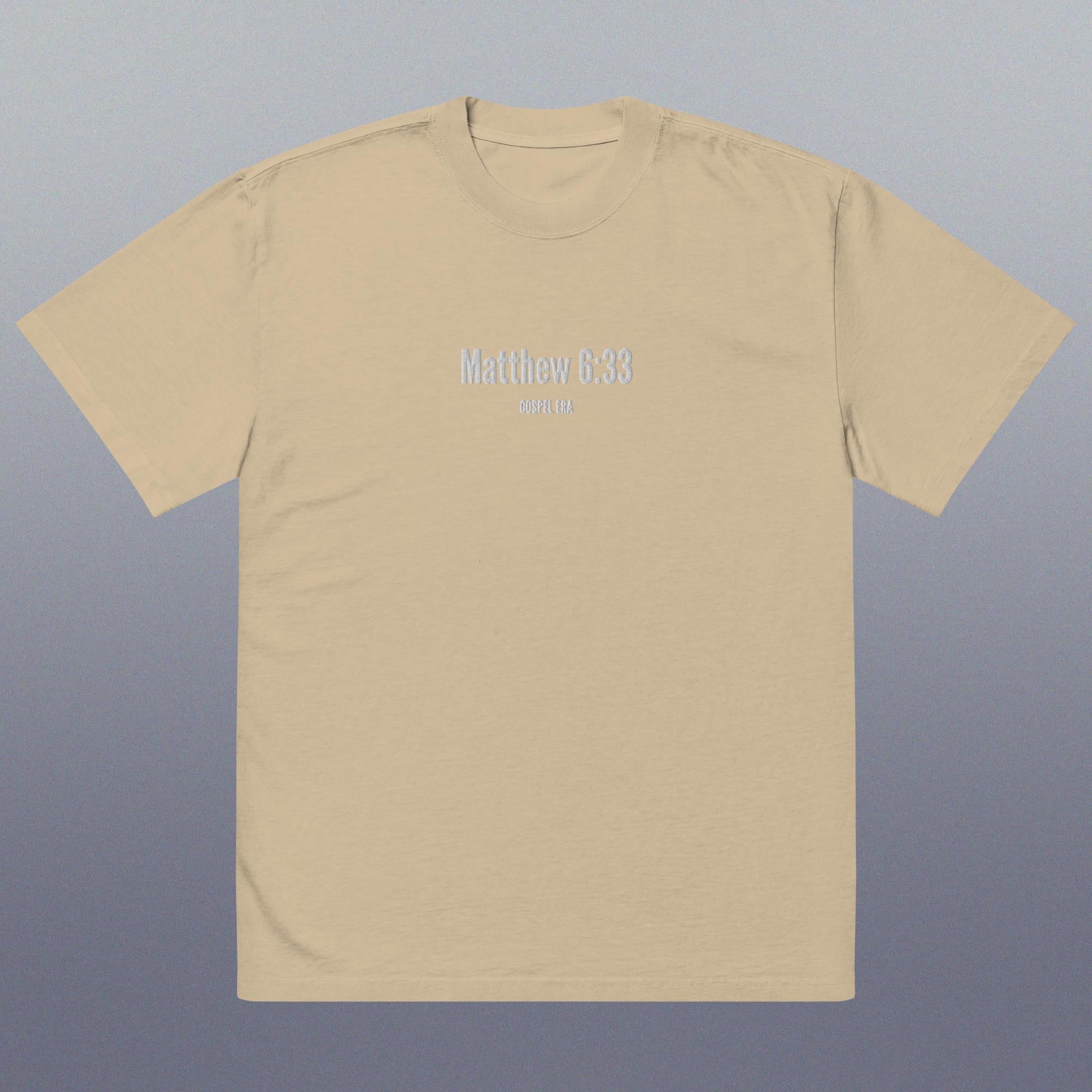 "Matthew 6:33" Oversized Faded T-Shirt