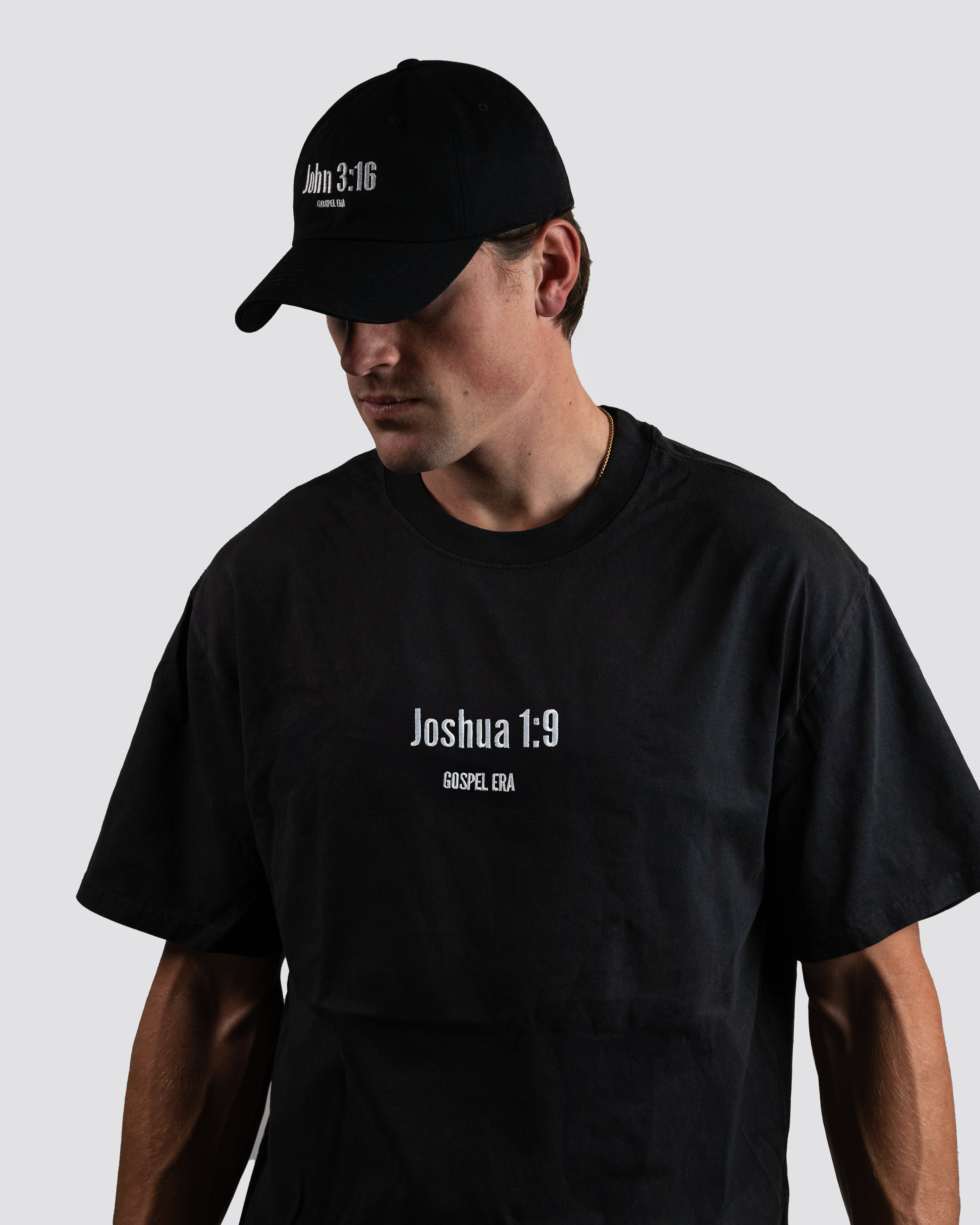 "Joshua 1:9" Oversized Faded T-Shirt