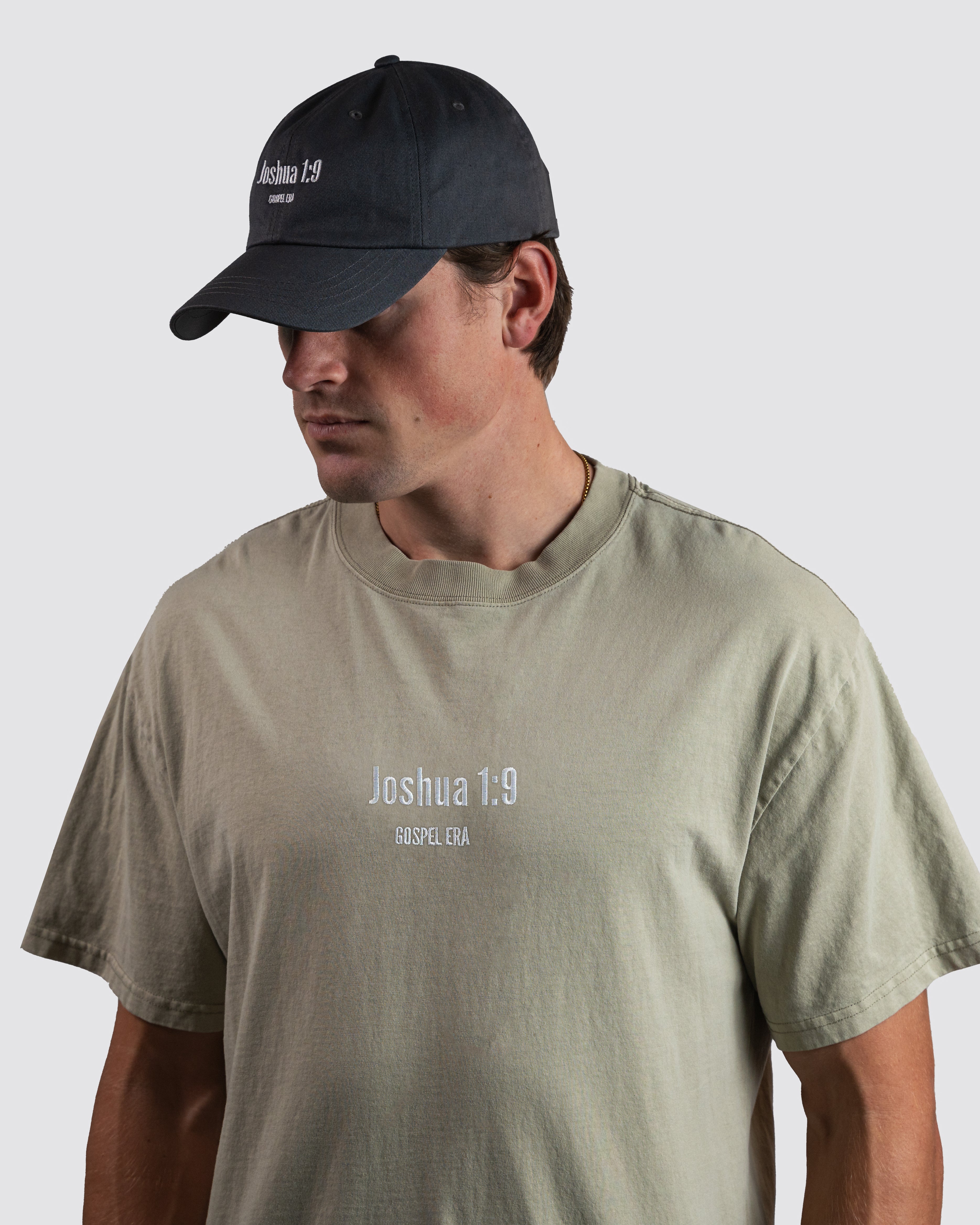 "Joshua 1:9" Oversized Faded T-Shirt