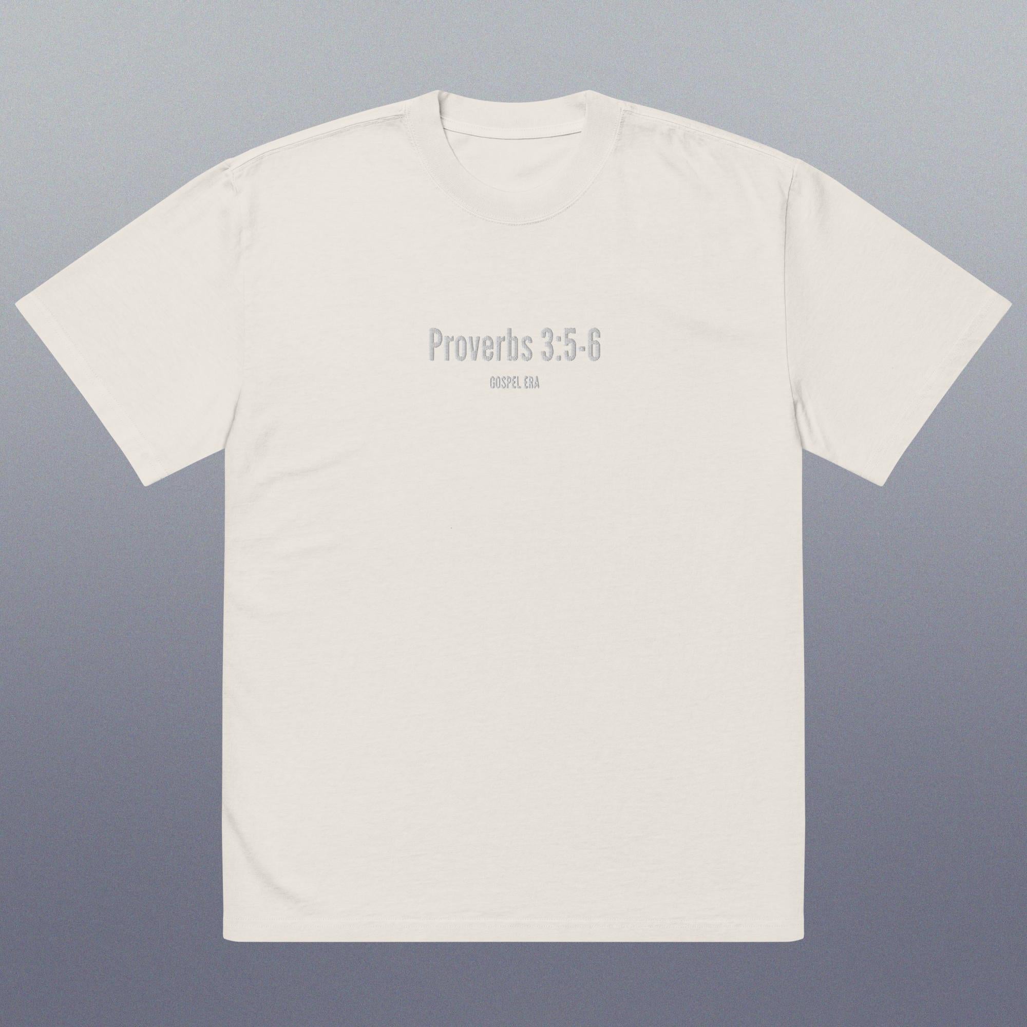 "Proverbs 3:5-6" Oversized Faded T-Shirt