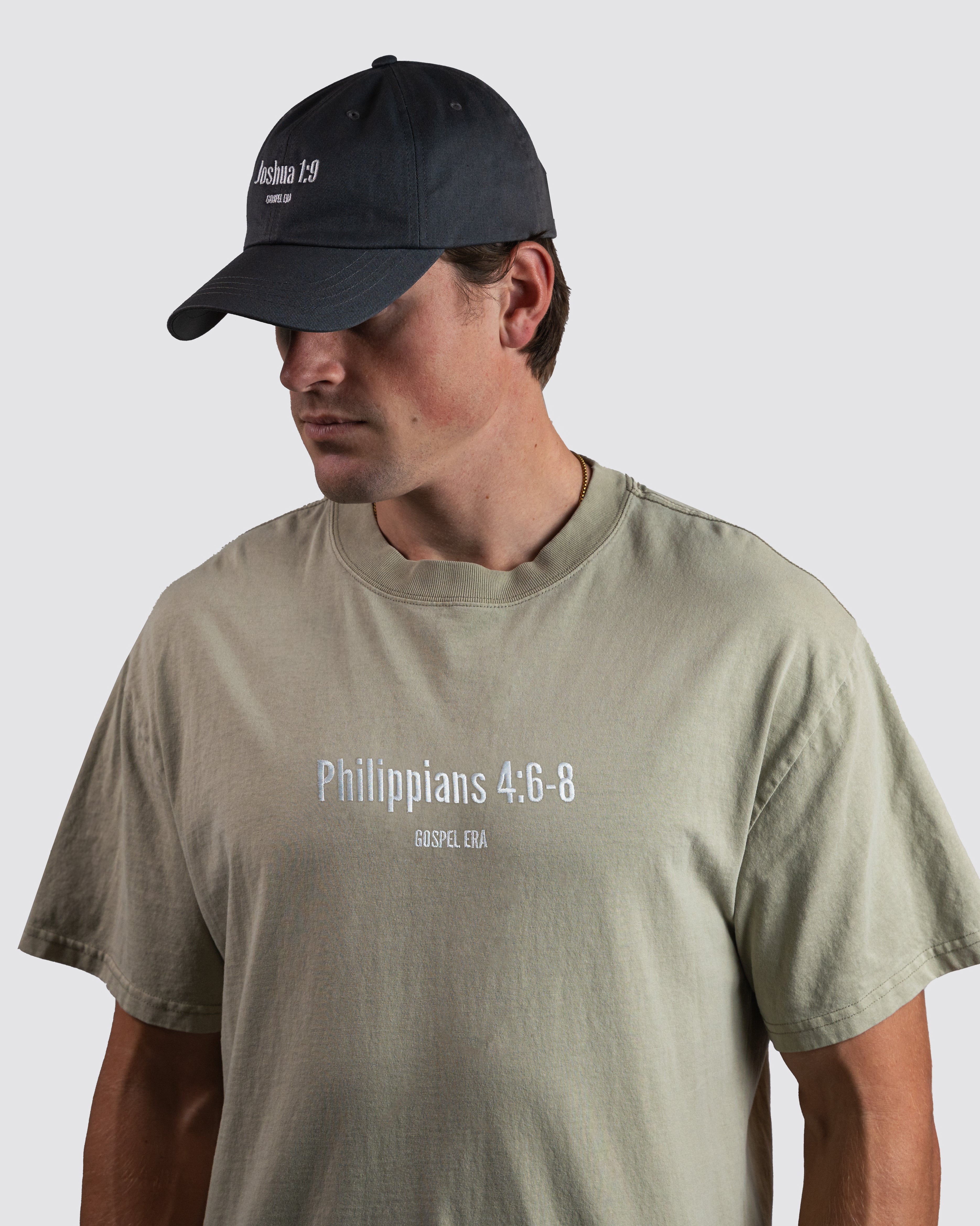 "Phillippians 4:6-8" Oversized Faded T-Shirt