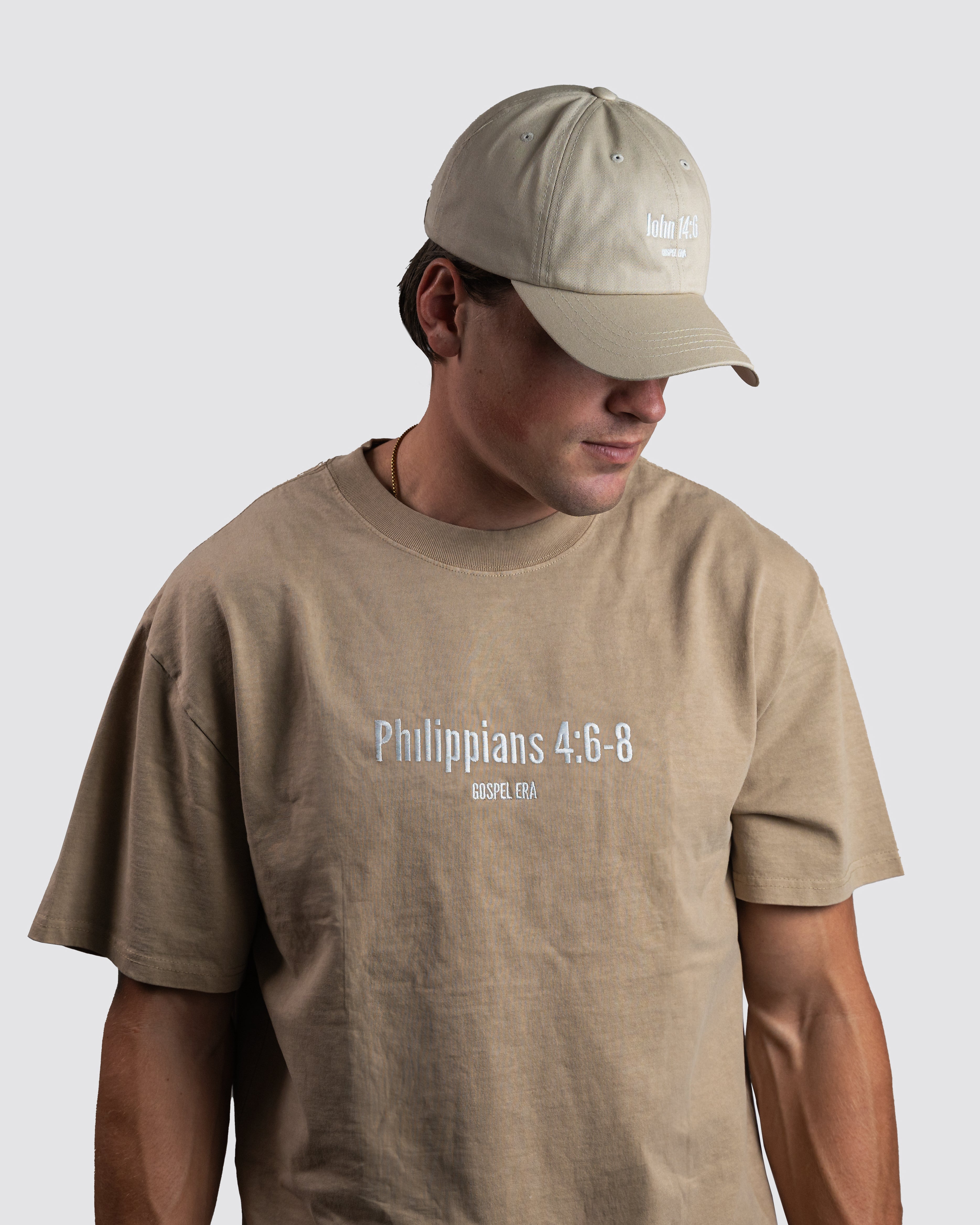 "Phillippians 4:6-8" Oversized Faded T-Shirt